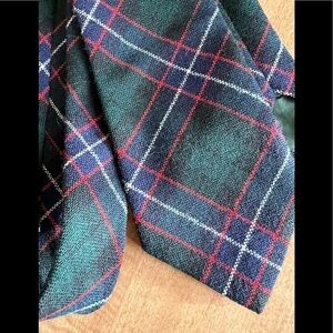 Hunter Preppy Wool Necktie Plaid Pattern green/black/red
